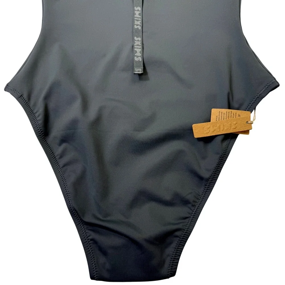 SKIMS Swim Sleeveless One Piece Gunmetal Womens Small